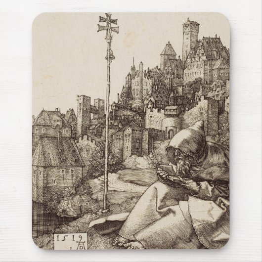 Saint Anthony Reading von Albrecht Durer Mousepad (Vorne)