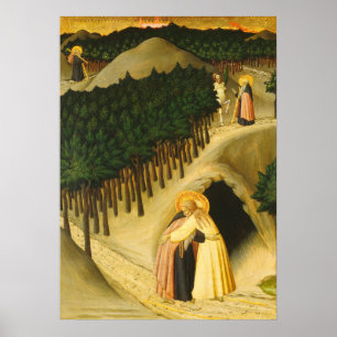 Saint Anthony - Sano di Pietro Kunstposter Poster