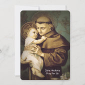 Saint Anthony Unfail Gebet Feiertagskarte (Vorderseite)