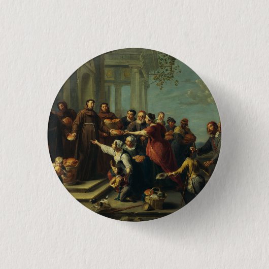 Saint Anthony von Padua von Willem van Herp Button (Vorderseite)