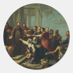 Saint Anthony von Padua von Willem van Herp Runder Aufkleber