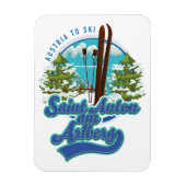 Saint Anton am Arlberg Österreich SkilogoLogo Magnet (Vertikal)
