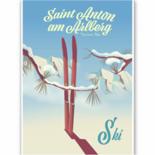 Saint Anton am Arlberg, Tiroler Alpen, Österreich  Aufkleber