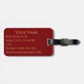 Saint Archangel Gabriel Gepäckanhänger (Rückseite horizontal)