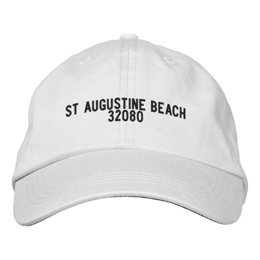Saint Augustine Beach Florida Mütze Bestickte Baseballkappe (Vorderseite)