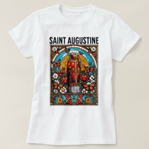 Saint Augustine Festglas katholische Religiöse T-Shirt