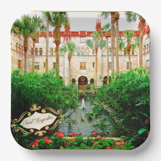 Saint Augustine Florida Lightner Museum & Garden Pappteller (Vorderseite)