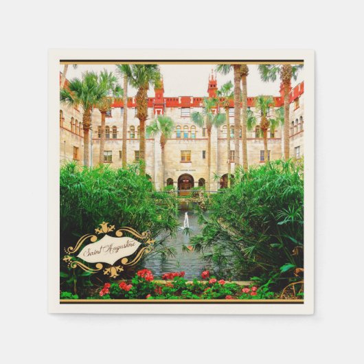 Saint Augustine Florida Lightner Museum & Garden Serviette (Vorderseite)