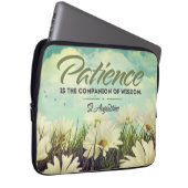 Saint Augustine Inspiration Zitat "Geduld" Laptopschutzhülle (Vorne Rechts)