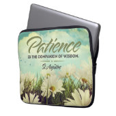 Saint Augustine Inspiration Zitat "Geduld" Laptopschutzhülle (Vorderseite Links)