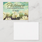 Saint Augustine Inspiration Zitat "Geduld" Mitteilungskarte (Vorne/Hinten)