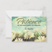 Saint Augustine Inspiration Zitat "Geduld" Mitteilungskarte (Vorderseite)