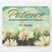 Saint Augustine Inspiration Zitat "Geduld" Mousepad (Vorne)