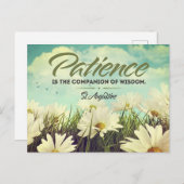 Saint Augustine Inspiration Zitat "Geduld" Postkarte (Vorne/Hinten)