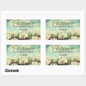 Saint Augustine Inspiration Zitat "Geduld" Rechteckiger Aufkleber (Blatt)