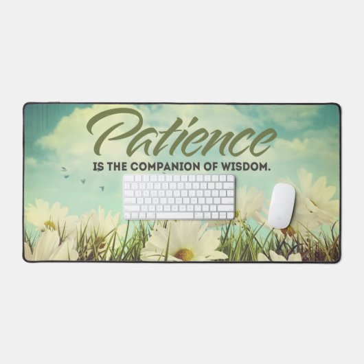 Saint Augustine Inspiration Zitat "Geduld" Schreibtischunterlage (Tastatur & Maus)