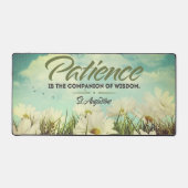 Saint Augustine Inspiration Zitat "Geduld" Schreibtischunterlage (Vorderseite)