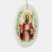 Saint Augustine of Hippo God's Peace and Blessings Keramik Ornament (Rechts)