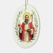 Saint Augustine of Hippo God's Peace and Blessings Keramik Ornament (Links)