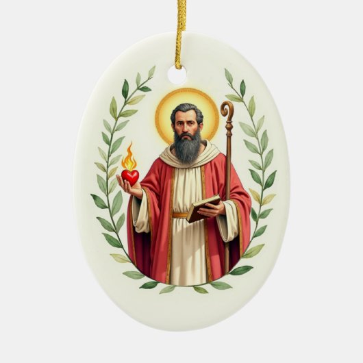 Saint Augustine of Hippo God's Peace and Blessings Keramik Ornament (Vorne)