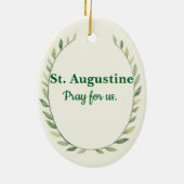 Saint Augustine of Hippo God's Peace and Blessings Keramik Ornament (Hinten)