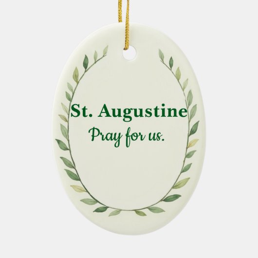 Saint Augustine of Hippo God's Peace and Blessings Keramik Ornament (Hinten)
