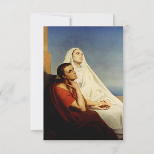 Saint Augustine & Saint Monica Holy Card Dankeskarte (Vorderseite)