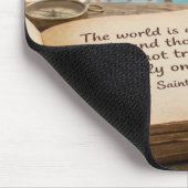 Saint Augustine Travel Quote Vintage Book Mousepad (Ecke)