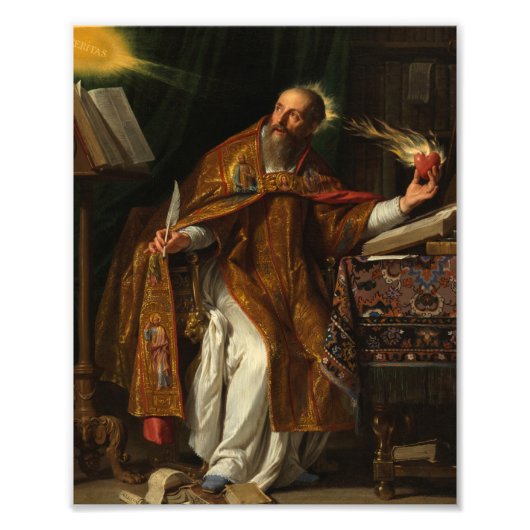 Saint Augustine von Philippe de Champaigne Fotodruck (Vorne)