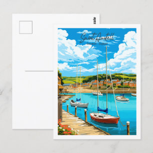 Saint Austell Cornwall England Jahrgang Reise Postkarte