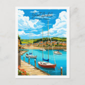 Saint Austell Cornwall England Jahrgang Reise Postkarte (Vorderseite)