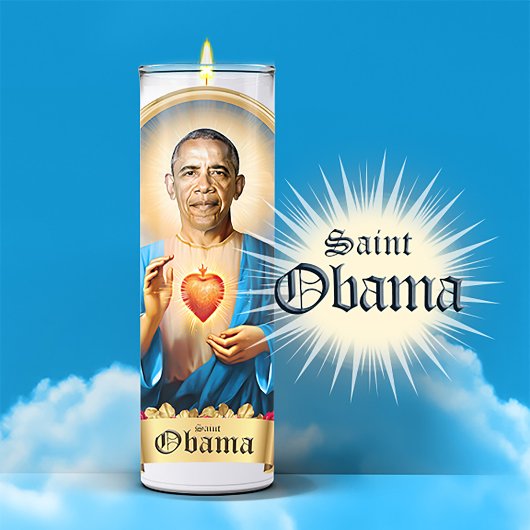 Saint Barack Obama Gebet Candle Aufkleber