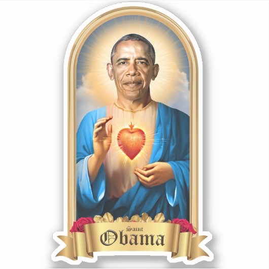 Saint Barack Obama Gebet Candle Aufkleber (Vorderseite)
