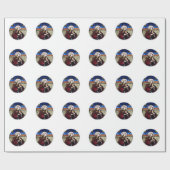 Saint Barbara gestettetes Glasfenster Umschlagpapi Geschenkpapier (Flach)
