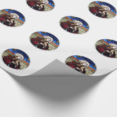 Saint Barbara gestettetes Glasfenster Umschlagpapi Geschenkpapier (Ecke)