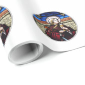 Saint Barbara gestettetes Glasfenster Umschlagpapi Geschenkpapier (Rolleneckpunkt)