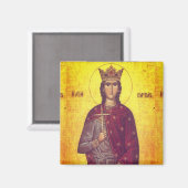 Saint Barbara Icon Magnet (Vorderseite/Rückseite)