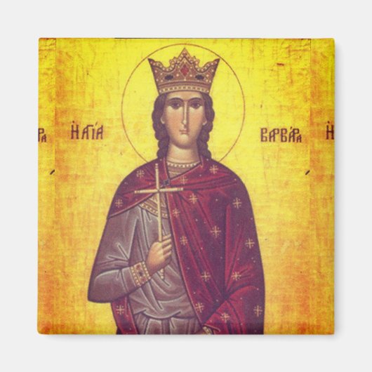 Saint Barbara Icon Magnet (Vorne)