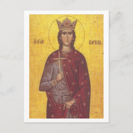 Saint Barbara Icon Postkarte (Vorderseite)
