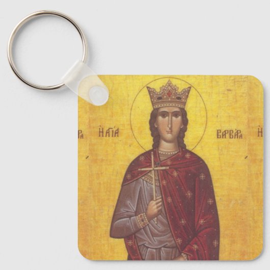 Saint Barbara Icon Schlüsselanhänger (Vorderseite)