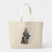 Saint Barbara mit Kalice und Kanone Jumbo Stoffbeutel (Rückseite)