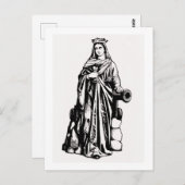 Saint Barbara mit Kalice und Kanone Postkarte (Vorne/Hinten)