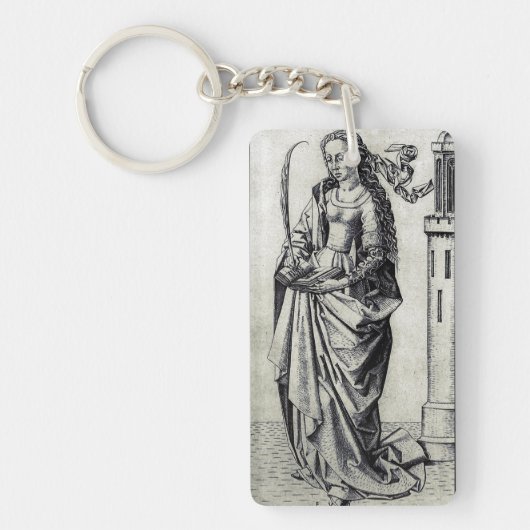 Saint Barbara und ihr Turm Schlüsselanhänger (Vorderseite)