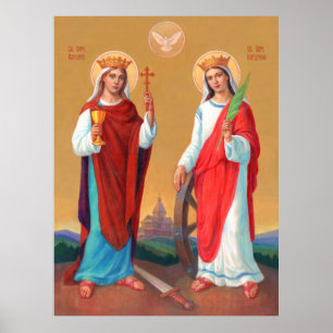 Saint Barbara und Saint Catherine Poster