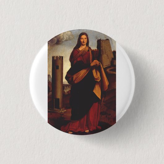 Saint Barbara von Giovanni Antonio Bolschleto Button (Vorderseite)