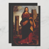 Saint Barbara von Giovanni Antonio Bolschleto Einladung (Vorne/Hinten)