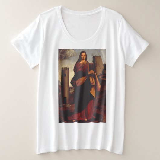 Saint Barbara von Giovanni Antonio Bolschleto Große Größe T-Shirt (Design vorne)