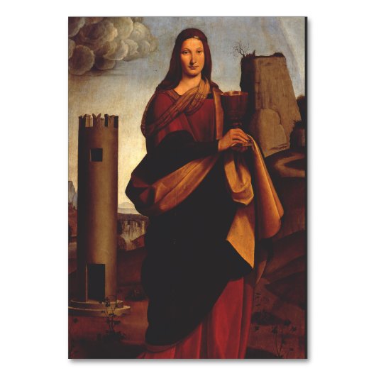 Saint Barbara von Giovanni Antonio Bolschleto Tischnummer (Vorderseite)