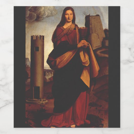 Saint Barbara von Giovanni Antonio Bolschleto Weinetikett (Einzelnes Label)