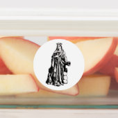 Saint Barbara with chalice and cannon Etiketten (Befestigt)